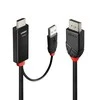 Adapteris - LINDY HDMI į DisplayPort Adapterio Kabelis, 4K60Hz, 3 m, Juodas