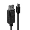 DisplayPort Kabelis - LINDY MiniDisplayPort į DisplayPort Kabelis, 4096x2160p, 60Hz, 3 m, Juodas
