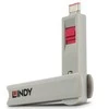 USB Priedas - LINDY USB C Prievado Blokatorių Rinkinys, 4 vnt. + raktas, ABS, Rožinė