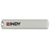 USB Priedas - LINDY USB C Prievado Blokatorių Rinkinys, 4 vnt + raktas, ABS, Oranžinis