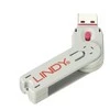 USB Prievado Blokatorius - LINDY USB A Prievado Blokatoriaus Raktas, Nr. 40450 ir 40460, 18x75.16x12mm, Rožinis
