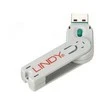 USB Priedas - LINDY USB A Prievado Užrakto Raktas Nr. 40451 40461 ABS 18x75,16x12mm Žalias