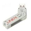 USB Aksesuaras - LINDY USB A Prievado Blokavimo Raktas Nr. 40454 40464 ABS Baltas