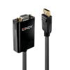 Lindy DisplayPort do VGA 150mm juoda