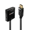 Adapteris - LINDY DisplayPort 1.2 į HDMI 4K 60Hz Aktyvus Adapteris Konverteris, 3840x2160@60Hz, 100 mm, Juodas