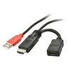 Lindy Adapteris - HDMI 1.4 M/F Maitinimo Adapteris su USB A Kištuku 15cm HDMI 50cm USB