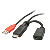 Lindy Adapteris - HDMI 1.4 M/F Maitinimo Adapteris su USB A Kištuku 15cm HDMI 50cm USB