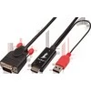 HDMI Laidas - LINDY HDMI į VGA Laidas, M/M, 1920x1200, 60Hz, 3 m, Juodas
