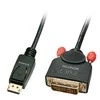 Adapteris - LINDY DisplayPort į DVI Adapterio Kabelis, 0.5 m, Juodas