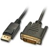 Adapteris - LINDY DisplayPort į DVI Adapterio Kabelis, 1 m, Juodas