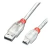 USB Laidas - LINDY USB 2.0 Type A į Mini-B Laidas M/M, 0.2 m, Skaidrus