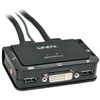 Lindy KVM Jungiklis - 2 Port DVI-D USB 2.0 Garso KVM 1920x1200@60Hz