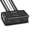 Lindy KVM Perjungiklis - 2 Uostų DisplayPort 1.2 KVM Perjungiklis 4096x2160@60Hz USB 2.0 ir Garso