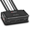 KVM Switch - LINDY 2 Prievadų HDMI 4K60, USB 2.0 garso KVM Switch, Juodas