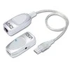 USB Prailginimo Laidas - LINDY USB 1.1 Cat.6 Prailginimo Laidas, 50 m, Skaidrus