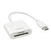 Atminties Kortelių Skaitytuvas - LINDY USB 3.2 Type C SD Kortelių Skaitytuvas, 5Gbps, Baltas