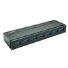 USB Hub - LINDY 7 Jungčių USB 3.0 Hub, BC 1.2 Krovimas, Juodas