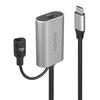 USB Prailginimo Laidas - LINDY USB 3.2 5Gbps C/C Aktyvus Prailginimo Laidas, 5 m, Juodas