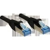 Tinklo Kabelis - LINDY Cat.6A S/FTP LSZH Tinklo Kabelis, RJ45, M/M, 500MHz, 0.5 m, Juodas