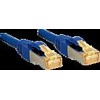 Tinklo Kabelis - LINDY RJ45 S/FTP LSZH Tinklo Kabelis, Cat.6A Kištukas, Cat.7 Neapdirbtas Kabelis, 7.5 m, Mėlynas