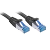 Tinklo Kabelis - LINDY Cat.6A S/FTP TPE Tinklo Kabelis, RJ45, M/M, 500MHz, 1 m, Juodas