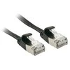Tinklo Kabelis - LINDY Cat.6A U/FTP Plokščias Tinklo Kabelis, RJ45, M/M, 500MHz, 32AWG, 1 m, Juodas