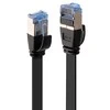 Tinklo Kabelis - LINDY Cat.6A U/FTP Plokščias Tinklo Kabelis, RJ45, M/M, 500MHz, 32AWG, 1 m, Juodas