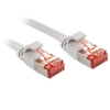 Tinklo Kabelis - LINDY Cat.6 U/FTP Plokščias Tinklo Kabelis, RJ45, M/M, 250MHz, 32AWG, 1 m, Pilkas