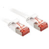 Tinklo Kabelis - LINDY Cat.6 U/FTP Plokščias Tinklo Kabelis, RJ45, M/M, 250MHz, 32AWG, 1 m, Baltas