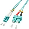 Lindy Pluoštinis Laidas - LC/SC OM3 5m 50/125µm Multimode