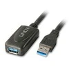 USB Prailginimo Laidas - LINDY USB 3.0 Aktyvus Prailginimo Laidas Type M/F, 5 m, Juodas