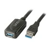 USB Prailginimo Laidas - LINDY USB 3.0 Aktyvus Prailginimo Laidas Type M/F, 5 m, Juodas