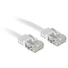 Tinklo Kabelis - LINDY Cat.6 U/UTP Plokščias Tinklo Kabelis, RJ45, M/M, 250MHz, 32AWG, 5 m, Baltas