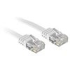 Tinklo Kabelis - LINDY Cat.6 U/UTP Plokščias Tinklo Kabelis, RJ45, M/M, 250MHz, 32AWG, 5 m, Baltas
