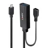USB Prailginimo Laidas - LINDY USB 3.2 C/A Prailginimo Laidas 5Gbps 5m, Juodas