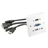 AV Sieninė Plokštė - LINDY Sieninė Plokštė VGA/HDMI/USB/3.5mm Stereo 86x86mm Balta