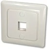 Lindy Wandanschlussdose f.1 Keystone Wand DE mit Abdekkung 80x80 - 60543
