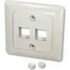 Laikiklis Lindy Wandanschlussdose f.2 Keystone Wand DE mit Abdekkung 80x80 - 60544