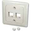 Laikiklis Lindy Wandanschlussdose f.2 Keystone Wand DE mit Abdekkung 80x80 - 60544