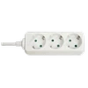 Ilgiklis - LINDY 3 Lizdų Schuko Prailgintuvas, 3500W, 250VAC, 1.4 m, Baltas