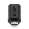 Lindy Adapteris - USB 2.0 Micro-B M/F į C F 480Mbps Nikelio Danga