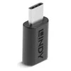 USB Adapteris - LINDY USB 3.2 Type C į C M/F Adapteris, Juodas