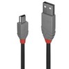 USB Kabelis - LINDY Anthra Line USB 2.0 Type A į Mini-B Laidas, M/M, 480Mbps, 0.5 m, Juodas