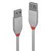 USB Prailginimo Laidas - LINDY Anthra Line USB 2.0 Type M/F Laidas, 1 m, Pilkas