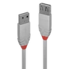 USB Prailginimo Laidas - LINDY Anthra Line USB 2.0 Type M/F Laidas, 3 m, Pilkas