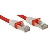 Tinklo Kabelis - LINDY Cat.6A S/FTP LSZH Tinklo Kabelis, RJ45, M/M, 500MHz, 26AWG, 0.5 m, Raudonas