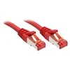 Tinklo Kabelis - LINDY Cat.6 S/FTP Tinklo Kabelis, RJ45, M/M, 250MHz, 27AWG, 0.5 m, Raudonas