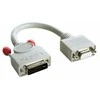 Lindy Adapteris - DVI-I į VGA 0.2m dvigubam monitorių nustatymui