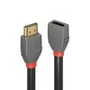 HDMI Prailginimo Laidas - LINDY Anthra Line HDMI M/F, Didelės Spartos, 4096x2160@60Hz, 2 m, Juodas