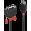 HDMI Laidas - LINDY Juodas Line HDMI į DVI-D Laidas, M/M, 1920x1200@60Hz, 10 m, Juodas